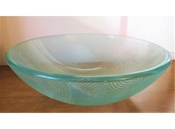 Crystal Sink Bowl - Green With Swirl Pattern