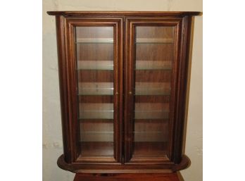 Display Cabinet - Vintage Wood 2-glass Door Cabinet