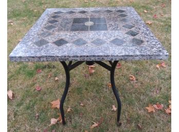 Outdoor Table With Square Stone Top
