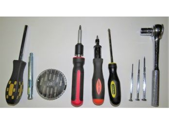 Screwdrivers, Sockets & Drill Bits - Assorted Hand Tools