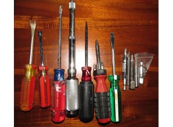 Screwdrivers/hand Tools - Assorted Lot Of 7 & Drill Bits