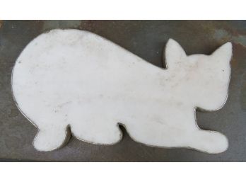 Marble White Cat Stepping Stone/decor