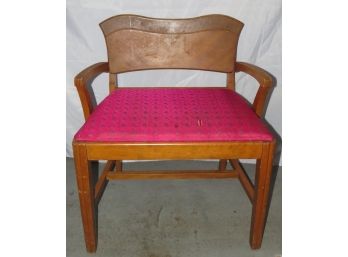 Art Deco Vanity Chair - Wood Upholstered Chair