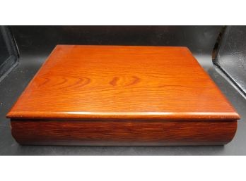 Japanese Wood Storage Box With Lid