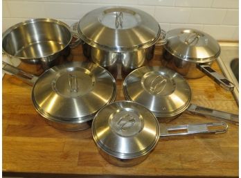 Tramontina INOX Stainless Steel Pots - Assorted Set Of 6