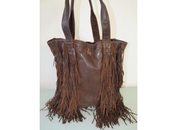 FIGUE Handbag - Brown Fringed Leather