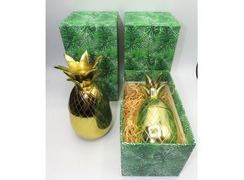 W & P Design The Pineapple Co. 12 Oz. Tumblers - Set Of 2 - In Original Boxes