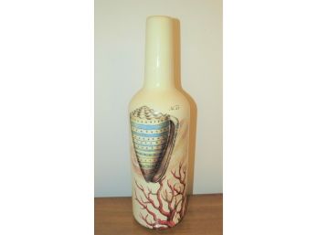 Tim Coffey Bud Vase With Shell & Coral Motif
