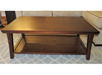 Coffee Table - Wood Table With Lower Shelf