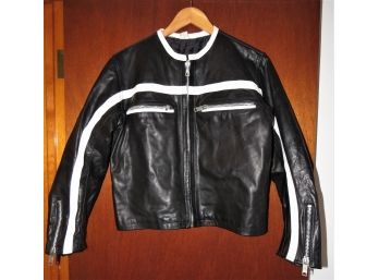 Cuir Veritable Women's Leather Motorcycle Jacket - Size 3