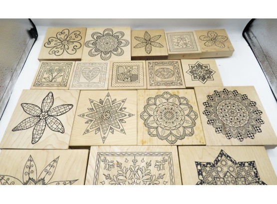 Lot Of 17 Wood Mounted Rubber Stamps -  Stampin' Up!