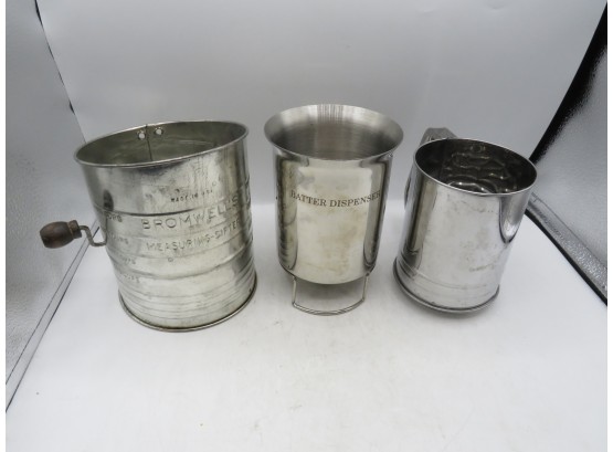 Lot Of 3 Flour Sifters