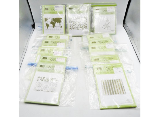 Lot Of 13 Stampin Up! Textured Impressions Embossing Folders