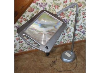 Floor Light And Magnifier, Grey - Tested