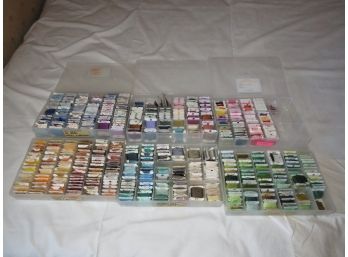 Large Lot Of Assorted Sewing Threads - 6 Bins In Total - Assorted Colors