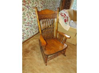 Antique Wooden Rocking Chair - Needs Repair - Damage Photographed