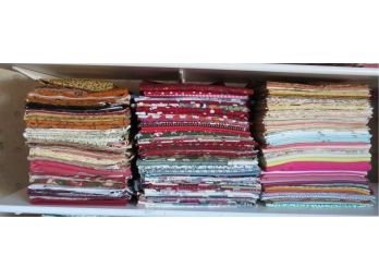 Large Lot - Quilt Fabric Scrap Bundle, Fabric Remnants, Fat Quarter Bundle, Cotton Fabric Scrap, F