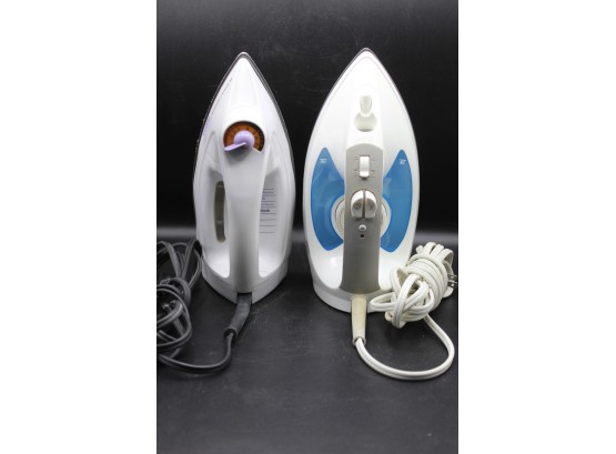 Black & Decker & GE Compact Steam Irons Lot Of 2