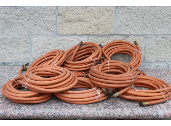 20ft Air Compressor Non Kink Hose W/ Threaded Fittings Lot Of 10 Hoses