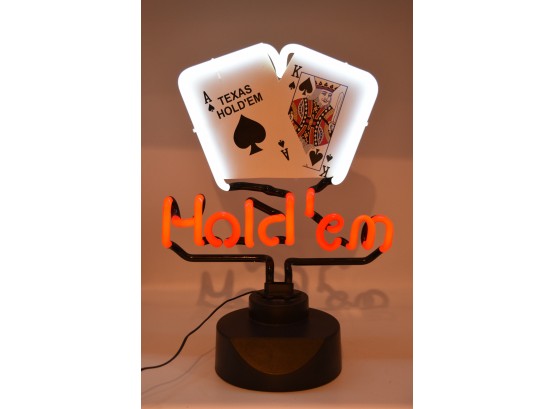 Texas Hold'em Poker Cards Light Lamp Display