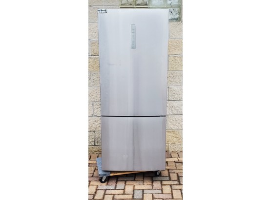 GE Monogram Haier 15-cu Ft Bottom-Freezer Refrigerator Stainless Steel ENERGY STAR