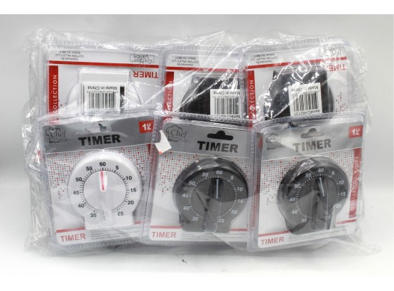 Kitchen Timers Cotton Valley Black & White Lot Of 12