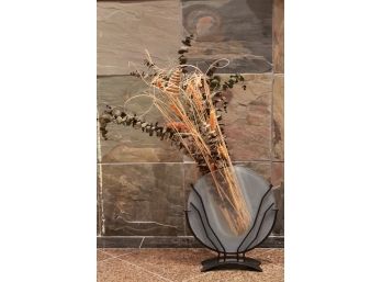 Decorative Flower Vase W/ Metal Stand