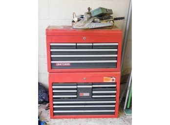 Craftsman Tool Boxes W/ Assorted Tools Lot Of 2 Tool Boxes
