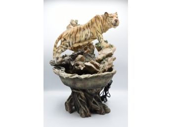 Decorative Water Fountain Featuring Bengal Tiger