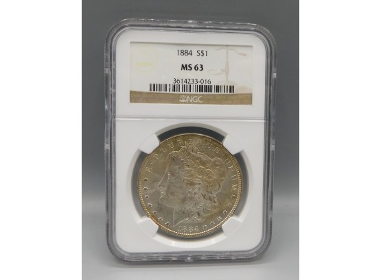 MS 63 1884 S$1 Morgan Silver Dollar NGC Certified