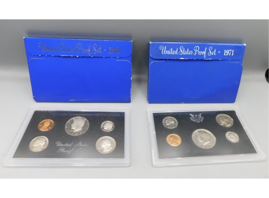 1983 / 1971 United States Proof Sets With Case - 2 Sets