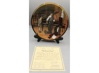 Norman Rockwell Decorative Plate - Piano Tuner