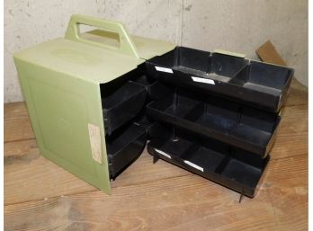 Vintage Part-folio Plastic Folding Storage Organizer With Handle
