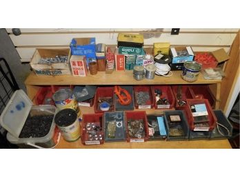 Assorted Lot Of Hardware/nuts/bolts With Cubby's