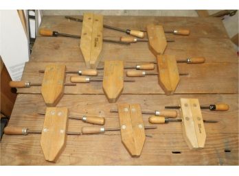 Vintage Craftsman/jorgensen Wood Clamps Set Of Eight