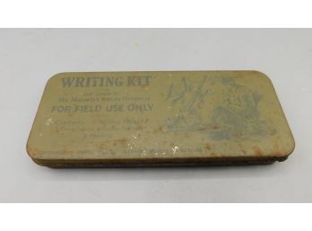 Metal Writing Kit Tin For Military Field Use
