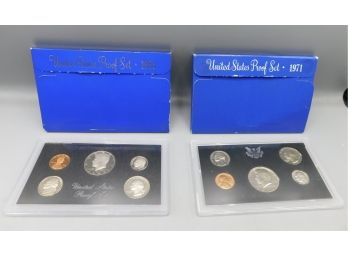 1983 / 1971 United States Proof Sets With Case - 2 Sets