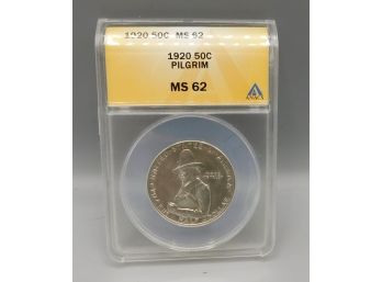 MS 62 1920 50C Pilgrim Coin ANACS Certified