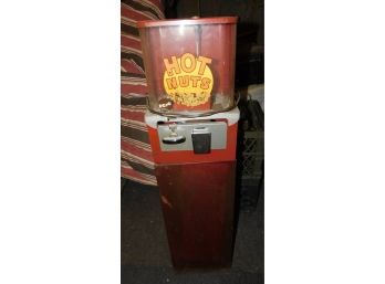 Vintage Hot Nuts Metal Electric Dispenser Vending Machine