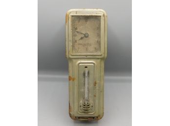 Vintage Honeywell Chrono-therm Metal Thermostat / Clock