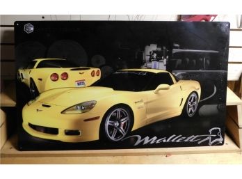 Matco Tools Corvette Advertising Metal Poster / Sign