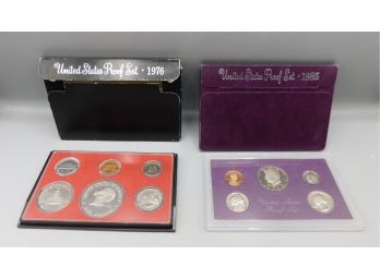 1976 / 1985 United States Proof Set With Case - 2 Total