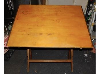 Vintage Solid Wood Drafting Table