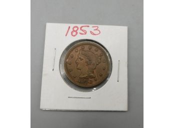 Collectible 1853 Cent Coin