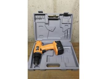 Chicago Electric Power Tools 18v T-type Cordless Drill With Carry Case - BATTERY CHARGER NOT INCLUDED