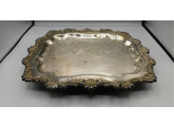 Silver Plated Footed Serving Tray