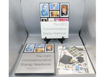 2001 United States Commemorative Stamp Yearbook With Assorted Souvenir Stamps