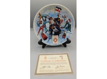 Viletta Official 1984 Winter Olympic Games Commemorative Plate