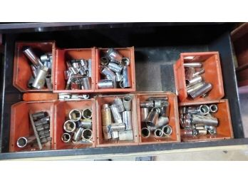 Assorted Lot Of Sockets With Cubby Organizers