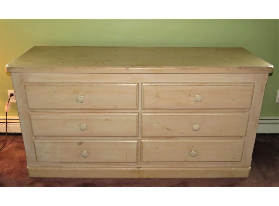 Dresser - Vintage Pine Wood 6-drawer Dresser